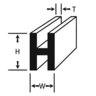 6061 T6511 "Profilé en ""H""" 8.0000 X 8.0000 X 0.37500 " Extrudé - standard canadien 6061 T6511 "Profilé en ""H""" 8.0000 X 8.0000 X 0.37500 " Extrudé - standard canadien
