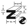 6061 T6 extrudé "Profilé en ""Z""" 2.6875 X 2.6875 X 3.0000 X 0.25000 " 6061 T6 extrudé "Profilé en ""Z""" 2.6875 X 2.6875 X 3.0000 X 0.25000 "